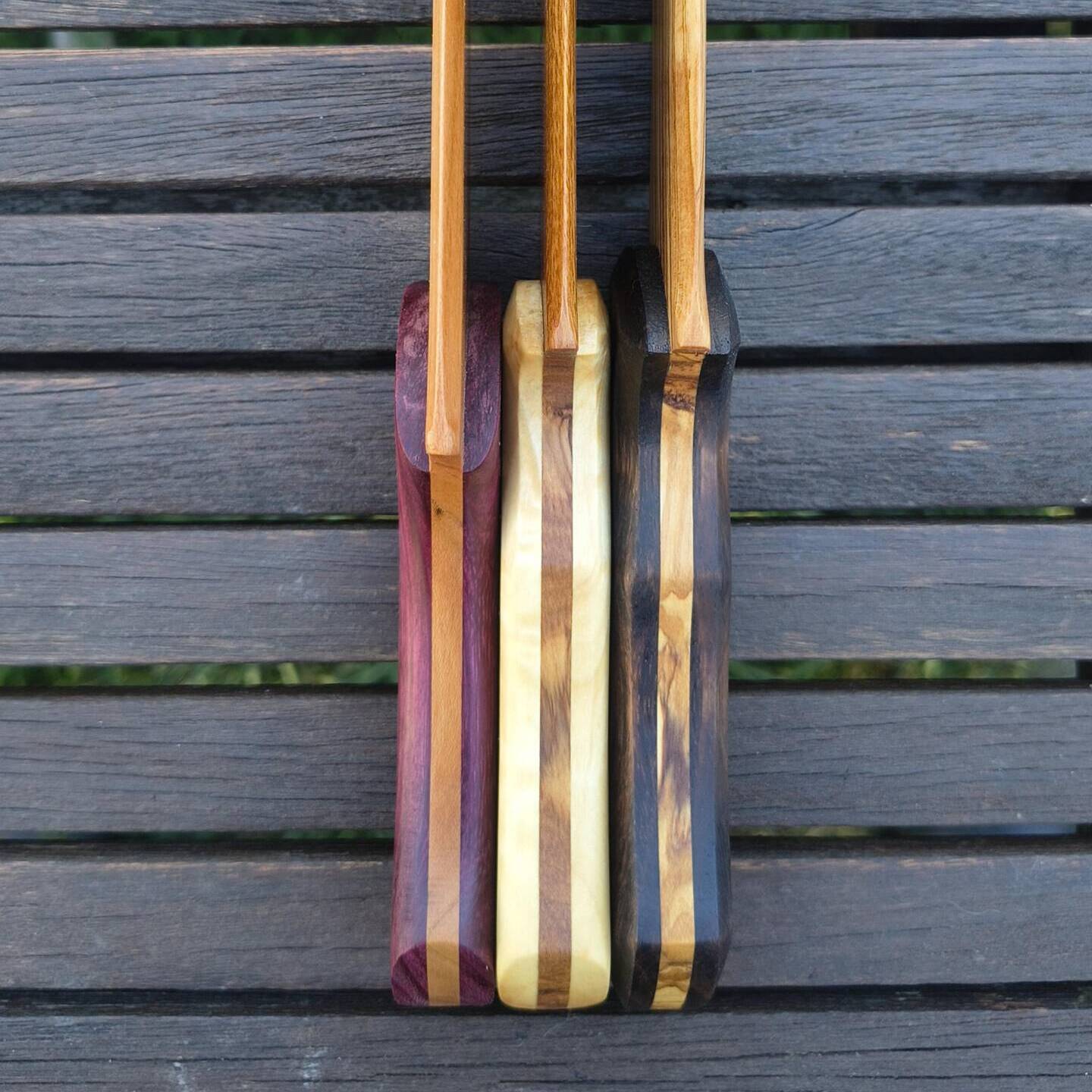 Holzmesser aus Verschiedenen Holzarten - Draufsicht - von Les Guingoiseries