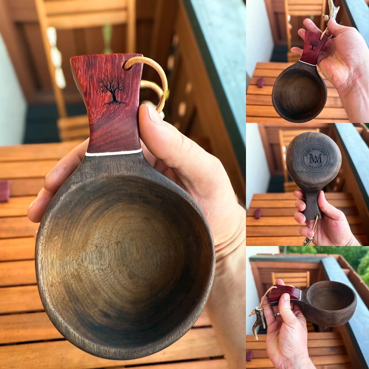 Kuksa aus Padouk und Nussbaum von woid.watcher